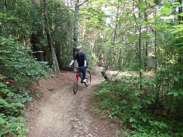 Mountain Biking in Dupont State Forest. 