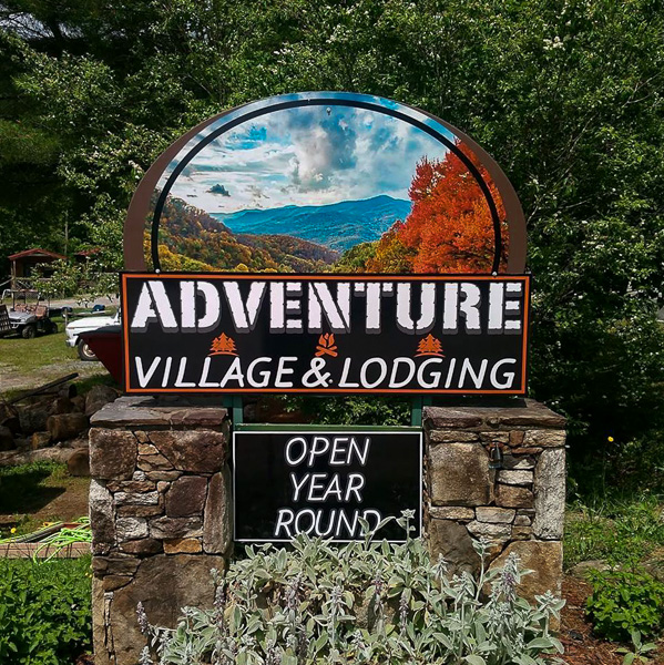 Fun things to do in Brevard NC : Adventure Village Lodging in Brevard, NC.