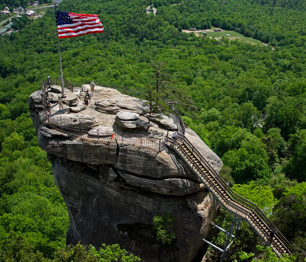 Fun things to do in Brevard NC : Top of Chimney Rock, NC. 